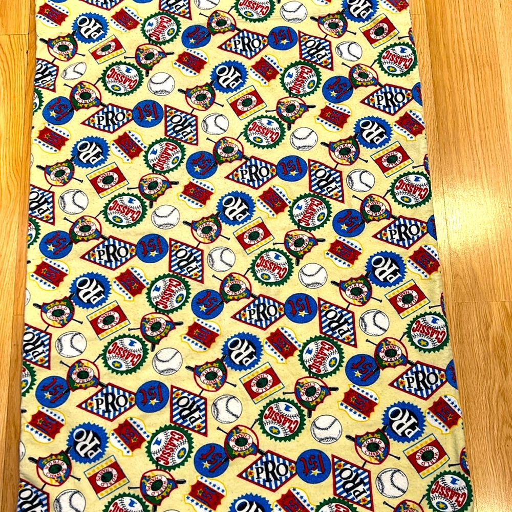 Baseball Flannel Pillowcase 21.5 X 30.5 Single